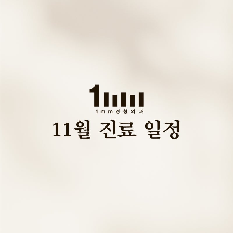 1mm Plastic Surgery Clinic: November 2024 Schedule Announcement