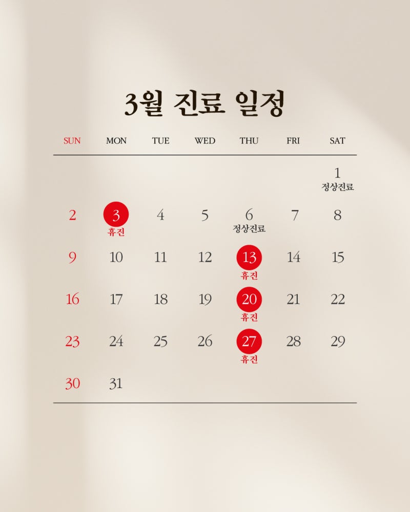 💚1mm Plastic Surgery Clinic: March 2025 Schedule💚